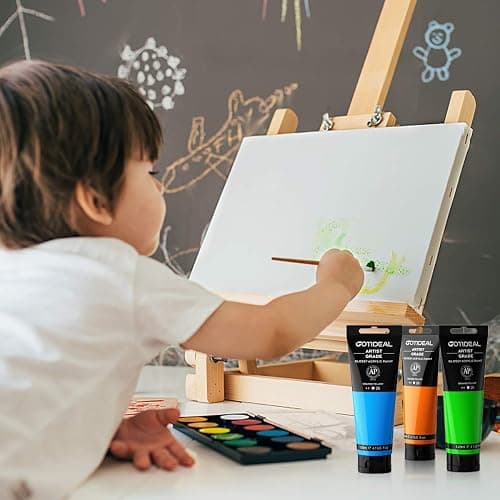 GOTIDEAL Acrylic Paint Titanium White Tubes(250ml, 8.79 oz) Non Toxic Non Fading,Rich Pigments for Painters, Adults & Kids, Ideal for Canvas Wood Clay Fabric Ceramic Craft Supplies thumbnail 7