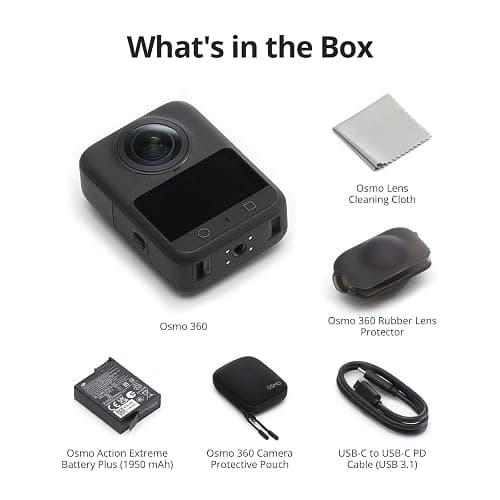 DJI Osmo 360 Standard Combo, 360 Camera With 1-Inch 360° Imaging, Native 8K 360° Video, 4K/120fps & 170° Boost Video, 120MP 360° Photo, 100-Min 8K Recording, Waterproof, Action Camera for Sports, Vlog thumbnail 8