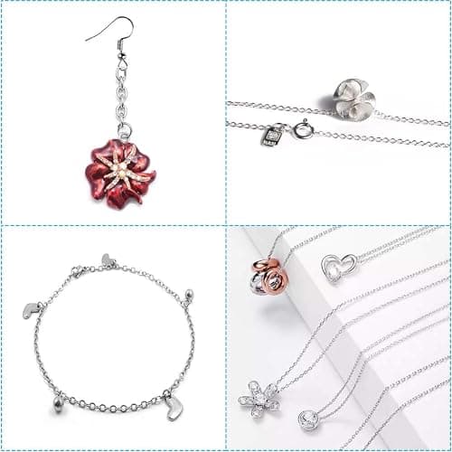 50 Feet Stainless Steel Chains for Jewelry Making, Anezus Jewelry Chain Bulk Small Metal Chains with 100 Jump Rings 30 Lobster Clasps for Necklace Making Bracelet DIY thumbnail 6