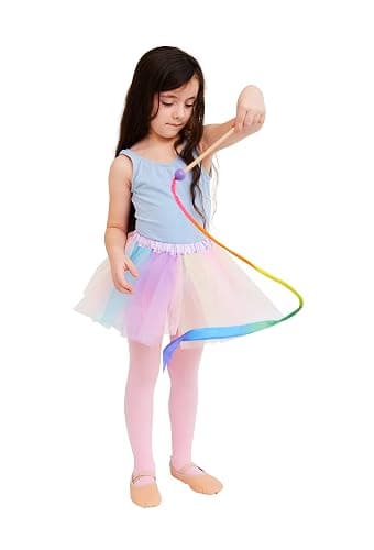 Sarah's Silks Mini Rainbow Streamer - Long Ribbon Wand for Kids, Pretend Play, Dance, Baton Stick Twirling, and Gymnastics Party Favors | 100% Silk and Wood Montessori and Waldorf Toys (1) thumbnail 4