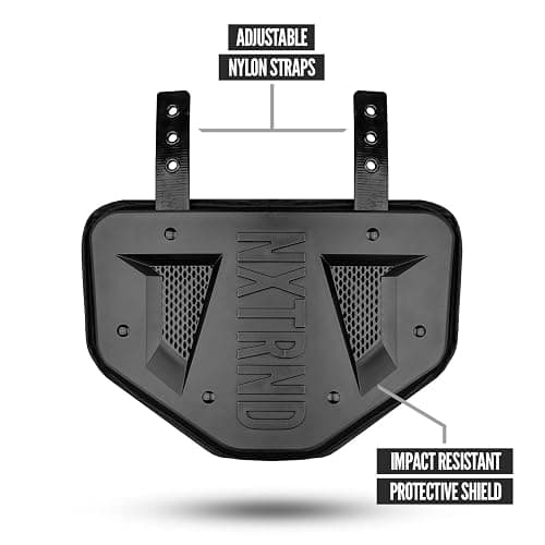 Nxtrnd Football Back Plate, Professional Football Backplates for Shoulder Pads, for Adult & Youth - Adult - Matte Black thumbnail 3