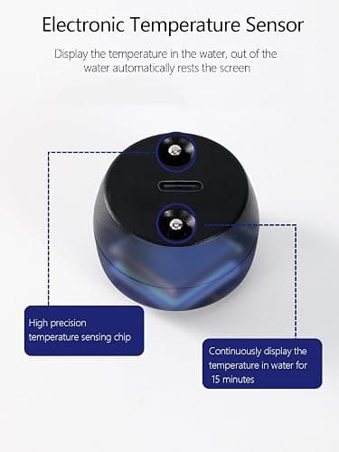 2 Pack Bath Thermometer for Bathtub, Rechargeable Waterproof Floating Water Thermometer for Ice Bath, Pool thumbnail 4