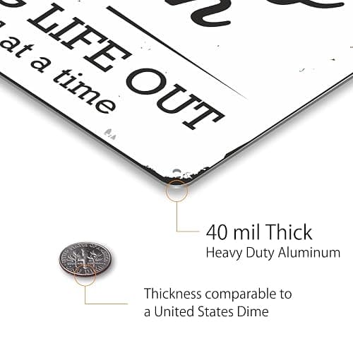 SmartSign Funny Laundry Room Sign, “Sorting Life Out One Load At A Time” Vintage Decor Sign, 10" x 14", 40 mil Laminated Rustproof Aluminum, Black & Rustic White, Made in USA thumbnail 6