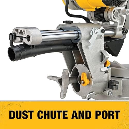 DEWALT Miter Saw, 12-inch Double Bevel Sliding Compound Miter Saw with XPS LED Shadow Light System, Includes Blade Wrench, Material Clamp and Dust Bag (DWS780) thumbnail 5