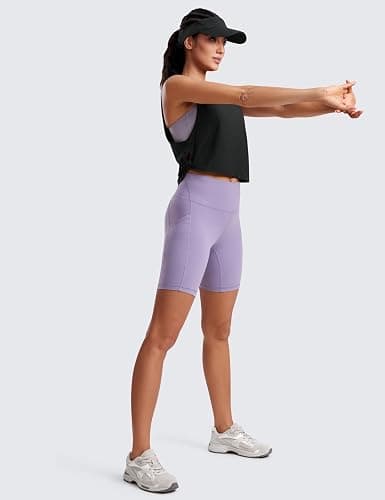 CRZ YOGA Pima Cotton Large Armhole Tank Tops for Women - Workout Sport Athletic Yoga Running Gym Loose Crop Sleeveless Shirts thumbnail 5