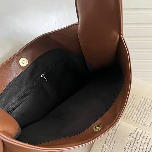 Women Tote Handbags Chic Vegan Leather Tote Bag Purse Stylish Casual Trendy Large Soft Shoulder Bag thumbnail 7