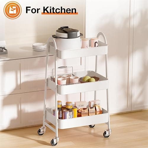 white trolley cart for bedroom thumbnail 3