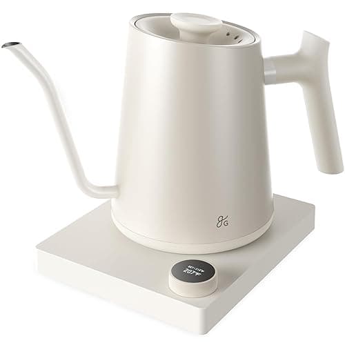 Greater Goods Electric Gooseneck Kettle, 1200W Stainless Steel with Precision Temperature Control, Fast Boil, BPA-Free, Ideal for Pour Over Coffee and Tea,1L (Birch) - Birch - Image 1