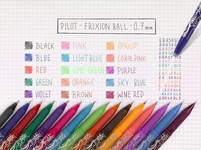 PILOT - FriXion Ball Clicker Erasable Pen Set - Medium 0.7mm Tip Rollerball - 1 x Green Pen, 3 x Green Refills thumbnail 6