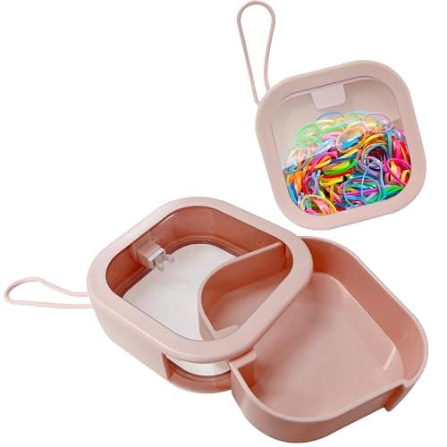 2 Pack Hair Tie Organizer Boxes，Portable Travel Hair Accessory Storage Organizer for Girls Womens Hair Tie , Cotton Swab ,Small Items Accessories Holder Containers thumbnail 4