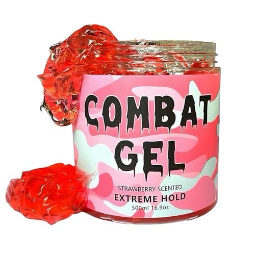 Combat Gel extreme hold hair gel (500 ML, Strawberry) - Strawberry - 16.91 Fl Oz (Pack of 1) - Image 1