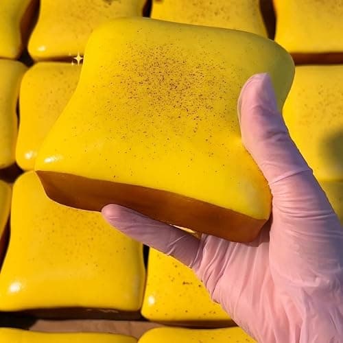 SUISUILE 2Pcs Sticky Butter Bread Squishy Toys, Ultra-Soft Toast Slow Rising Squishy, Realistic Toast Shape Squeeze Toy, Cute Food Squishies for Stress Relief Desk Decor thumbnail 4