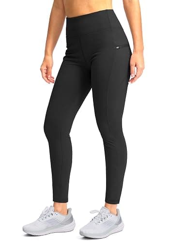 SANTINY Women's Fleece Lined Winter Leggings Water Resistant High Waisted Thermal Hiking Running Warm Pants Women Pockets thumbnail 2