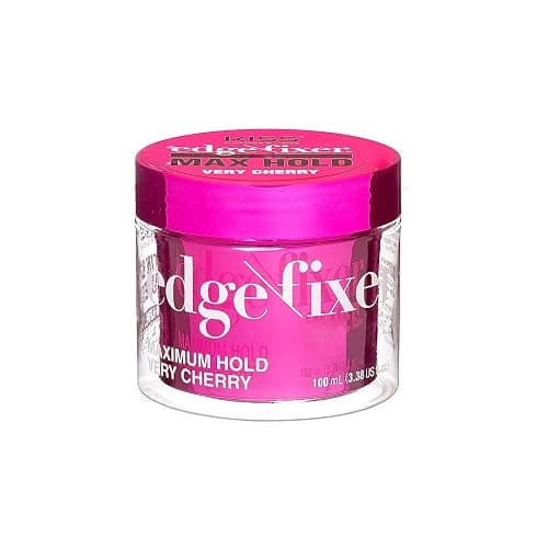 KISS COLORS & CARE Maximum Hold Edge Fixer, Non-Greasy Gel Formula Infused With Biotin B7, 24 Hour Hold, ‘Very Cherry’ Scented, 3.38 Fl. Oz. (100 ml) - Image 1