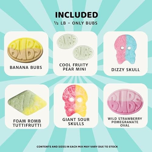 Bubs Swedish Candy 0,5 lb, Swedish Candy Bubs Mix, Skulls, Swedish Godis, Gummy Candy thumbnail 3
