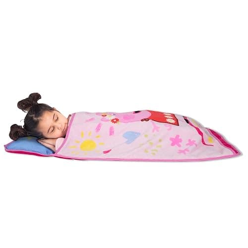 NoJo Peppa Pig I'm so Happy Toddler Nap Mat - Includes Attached Pillow and Fleece Blanket thumbnail 5