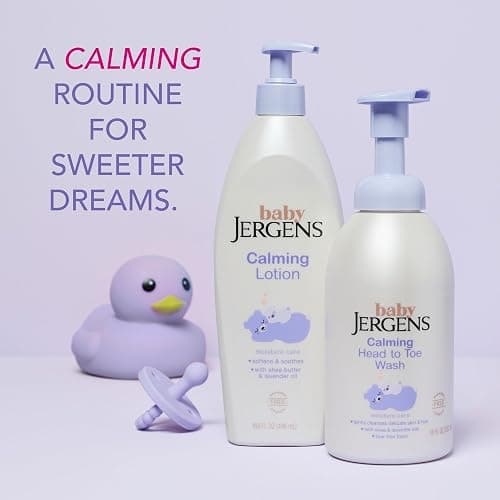 Jergens Baby Calming Head-to-Toe Foaming Wash & Shampoo, 18 Fl Oz | Tear-Free Formula, Shea & Lavender Oils, Rich Foam, Gentle Cleansing, Dermatologist Tested thumbnail 6