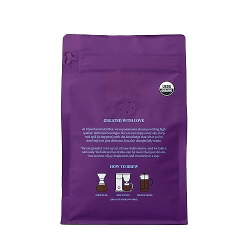 Chamberlain Coffee Organic Espresso Dark Roast Coffee Blend - Ground - Smooth & Balanced w/Dark Chocolate, Roasted Peanuts, Sweet Caramel Notes, Perfect for Everyday Moments - 10 oz thumbnail 2