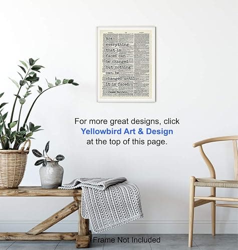 James Baldwin Motivational Quote - Black African American Wall Art - Inspirational Room Decor - Civil Rights Home, Office or Classroom Decoration - Gift for Teacher -Black History Month Poster Print thumbnail 5