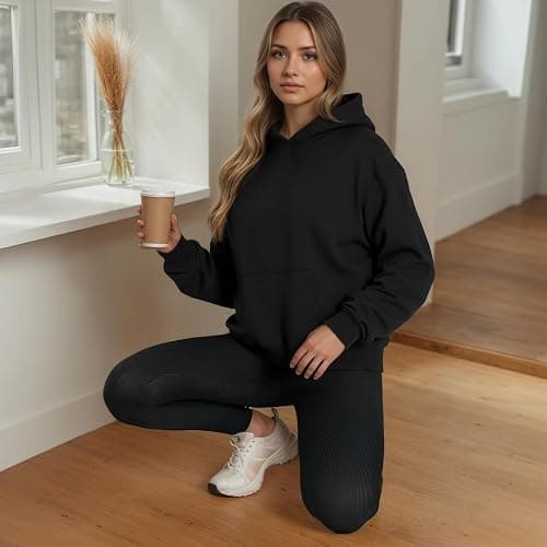 YARBCEN Womens Hooded Hoodies Sweatshirts - Long Sleeve Crewneck Sweaters With Pocket 2026 Fashion Spring Oversized Clothes thumbnail 6