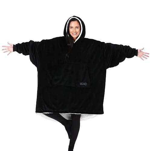 THE COMFY Original | Sherpa Lined Microfiber Fleece Wearable Blanket With Hood From Shark Tank, Oversized Design With Pocket thumbnail 2