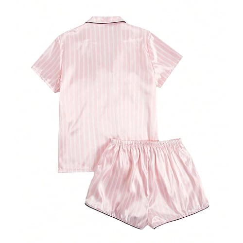 Clean Girl Clothes Pyjama Damen Große Größen Women Down Pajamas Set 2 Piece Outfits Comfy Tops with Shorts Sleepwear Summer Loungewear Sexy Schlafanzug Frauen Winter Loungewear Damen thumbnail 4