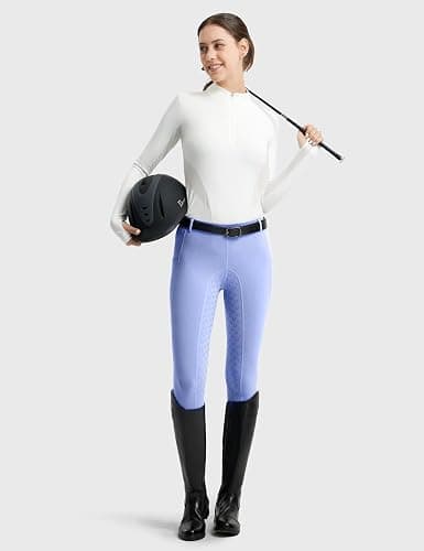 FitsT4 Sports Women's Full Seat Riding Tights Active Silicon Grip Horse Riding Tights Equestrian Breeches thumbnail 2