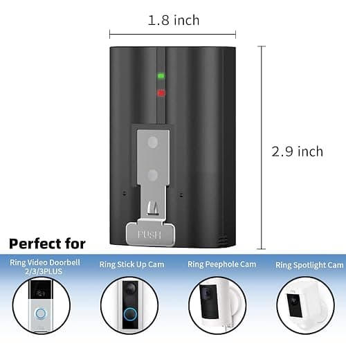 2-Pack 6040mAh Replacement Battery with Charger Station for Ring-Doorbell Camera 2/3/3 Plus/4, Spotlight and Stick Up Cam, Rechargeable Upgraded Lithium Li-ion Batteries 3.65V thumbnail 6