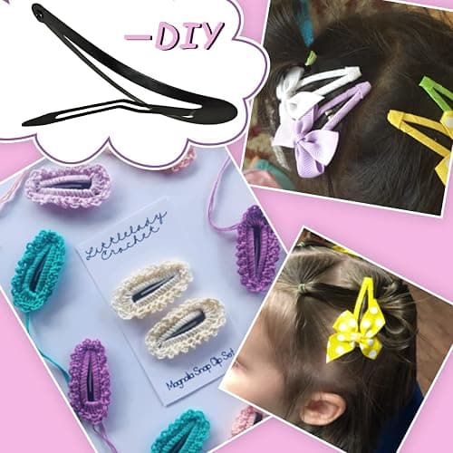 30 Pcs Snap Hair Clips, 3.1 Inch Big Size Barrettes Women No Slip Metal Snap Hair Clips Large Hair Pins(Black) thumbnail 7