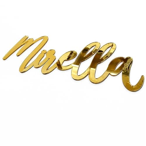 Personalized Gold Acrylic Mirror Name Sign for Nursery Wall Letters Custom Baby Name Sign for Wall Room Decor, Back Drop Events, Party Decor & Wall Sign thumbnail 6