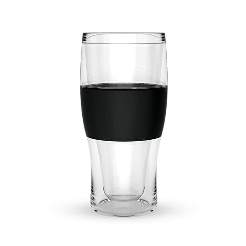 Host FREEZE Beer Glasses, Frozen Beer Mugs, Freezable Pint Glass Set, Insulated Pint Glass to Keep Your Drinks Cold, Double Walled Insulated Glasses, Tumbler for Iced Coffee, 16oz, Set of 2, Black thumbnail 17