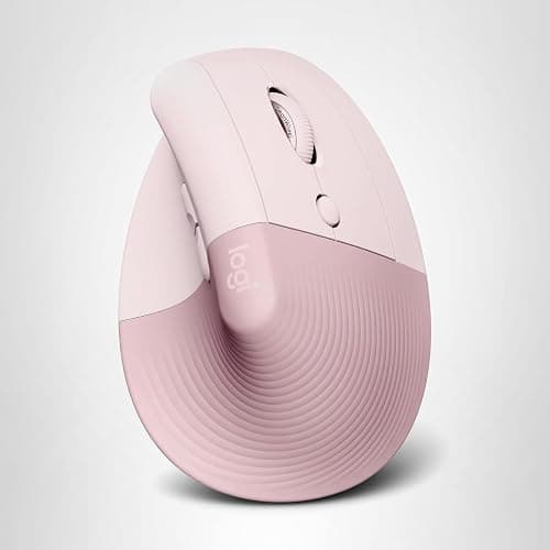 Logitech Lift Vertical Ergonomic Mouse, Wireless, Bluetooth or Logi Bolt USB receiver, Quiet clicks, 4 buttons, compatible with Windows/macOS/iPadOS, Laptop, PC - Rose thumbnail 11