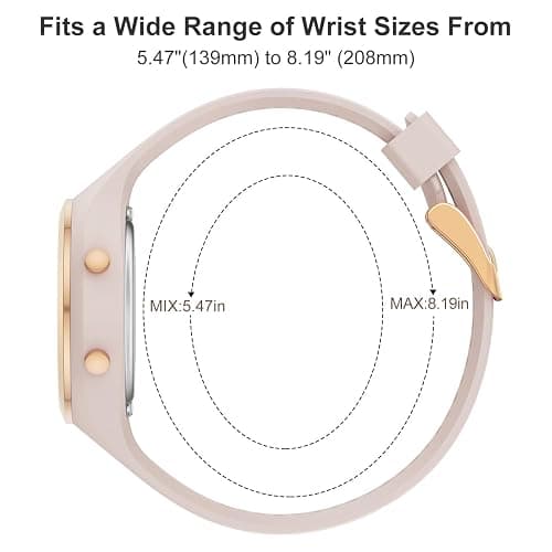 GOLDEN HOUR Waterproof Sport Women's Digital Chronograph Silicone Strap Watch thumbnail 3