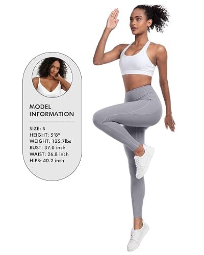 LZYVOO Leggings with Pockets for Women, 6 Packs Soft High Waisted Tummy Control Workout Yoga Pants thumbnail 6