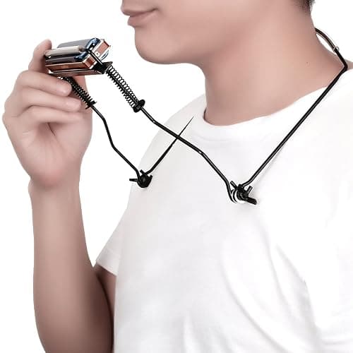 Eison Harmonica Holder 10 Holes Harmonica Holder ET10H Black Neck Hands Free with Anti-Scratch Felt Pads to Protector Harmonica thumbnail 2