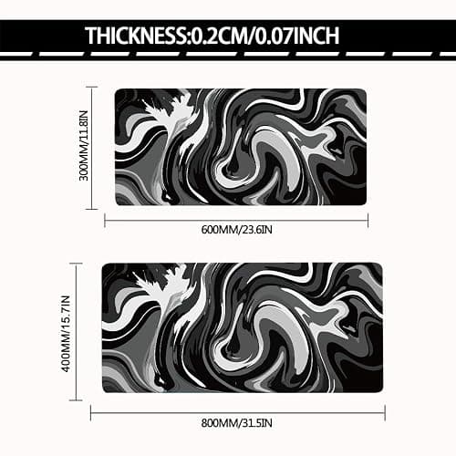 Large Mouse Pad for Desk - Gaming Mouse Pad with Non-Slip Base Stitched Edges, Desk Mat for Keyboard and Mouse thumbnail 2