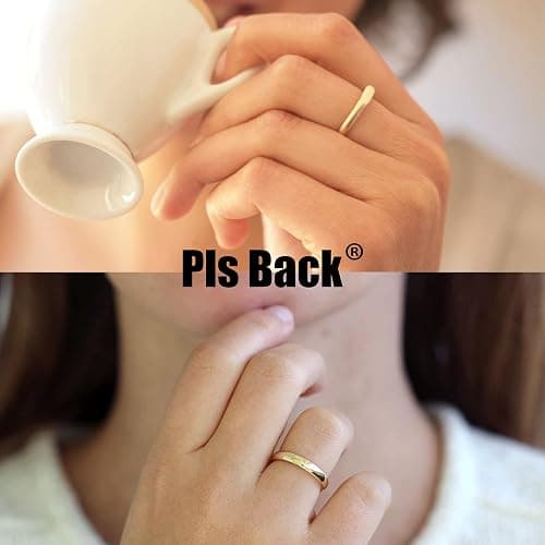 10 PCS 14K Gold Plated Rings Set for Women, Dainty Gold Knuckle Ring Non Tarnish, Simple Thumb Stacking Rings Pack Size 6/7/8/9/10 thumbnail 9