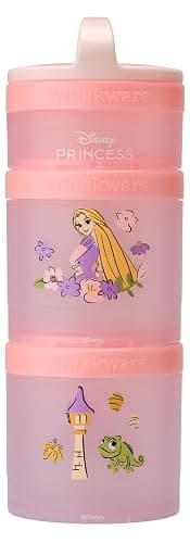 (Rapunzel) DiSNEY PRINCESS Whiskware Stackable Snack Pack - 3 Jar + Handle - White/Pink/Purple - Image 1