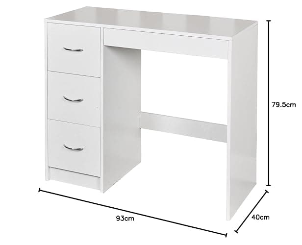 URBNLIVING White Wooden Bedroom Furniture Cabinet Chest of Drawers Dressing Table Wardrobe - Dressing Table thumbnail 3