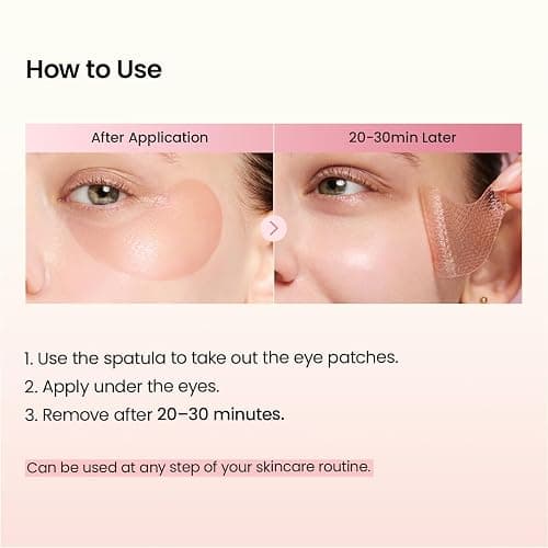 BIODANCE Collagen Peptide Eye Patches, Anti Wrinkle & Smile Line Patches for Face, Under Eye Mask for Fine Lines & Eye Bags, Travel Essentials & Self Care Gifts for Women, Korean Skin Care (60 Count) thumbnail 7