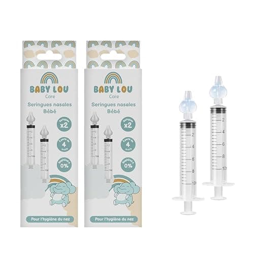 BABYLOU CARE | Siringhe nasali per neonati | Confezione da 4 siringhe | Pulizia del naso e irrigazione nasale | Riutilizzabili e senza bisfenolo A | A partire dai 4 mesi - Image 1