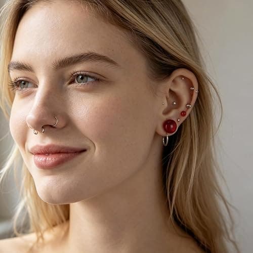 Maxbott 2 PCS Glass Ear Stretching Kit Glass Ear Plugs Tunnels Set (3mm-25mm) Complete Ear Gauge Kit for Safe & Comfortable Stretching Hypoallergenic Body Jewelry for Men & Women thumbnail 2