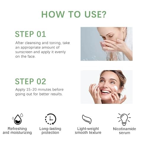 ISHERBIN 𝐶𝑒𝑛𝑡𝑒𝑙𝑙á Sunscreen SPF 50, Hyalu Cica Water-Fit Sun Serum, Face Sun Screen Long-Lasting Protection, Cen-tella Madagascar Sunscreen, NO White Cast - Dry Oily Korean Skincare (Green 2) thumbnail 7