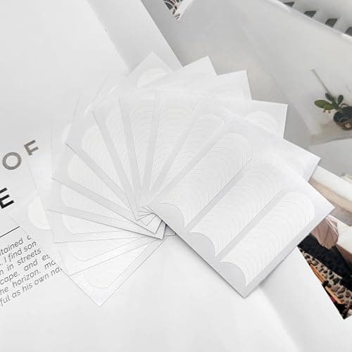 Qancekoo 576pcs 12 Sheets French Manicure Strips, Nail Guide Stickers Self-Adhesive Nail Sticker Tips for Women Girls - Moon Shape Design thumbnail 2
