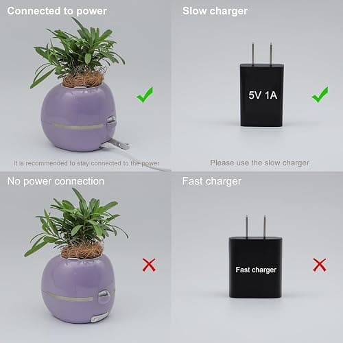 Itigoitie Smart Flowerpots,Smart Pet Planter,Ai Planter,Intelligent Flowerpots,Multiple Expressions,7 Smart Sensors, and Ai Chips Make Raising Plants Easy and Fun for Living Room,Plant-Free,Yellow thumbnail 2