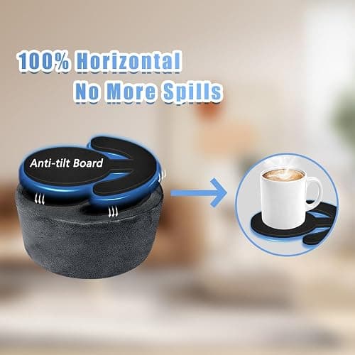 Couch Cup Holder Pillow, Sofa and Bed Organizer Caddy for Drinks, Remotes, Phones (Gray) thumbnail 4