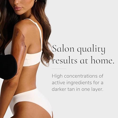 Loving Tan 2 HR Express Self Tanning Mousse, Dark - Streak Free, Natural, Professional Quality - 5+ Sunless Self Tanner Applications per Bottle, Cruelty Free, Naturally Derived DHA - 4 FL Oz thumbnail 2