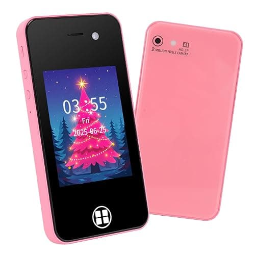 Kids Smart Phone, Christmas Birthday Gifts for Boys Girls Toddler Cell Phone Toys with Dual Camera Music Player Mini Educational Learning Games Fake Phone for 4-8 Year Old with 16G SD Card (Pink) - Image 1
