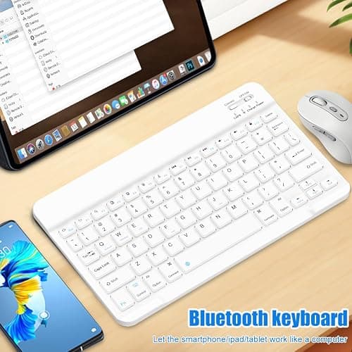 Bluetooth Keyboard for iPad 10th Generation, iPad Pro 13/12/11/10/9/8/7 inch, iPad Air 13/11th Gen, iPad mini, Samsung Xiaomi Tablets - Slim Wireless Portable Travel Office Computer Accessories thumbnail 7