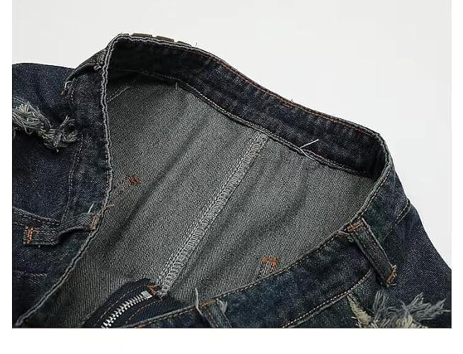 POHADON Y2K Blue Denim Shorts Summer Casual Loose Straight Leg Unisex Baggy Jeans Shorts Jorts Grunge Harajuku Streetwear thumbnail 4